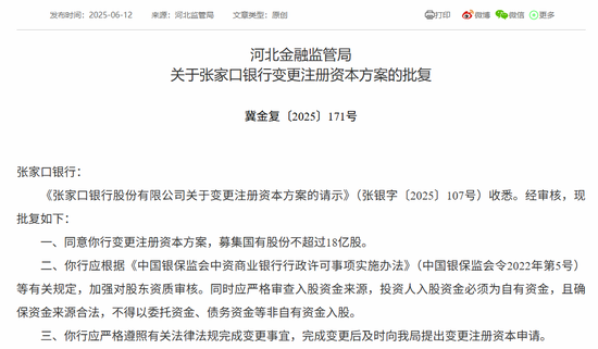 时隔半年再定增！张家口银行频频补充资(⬅)本背后，盈利能力亟待改善